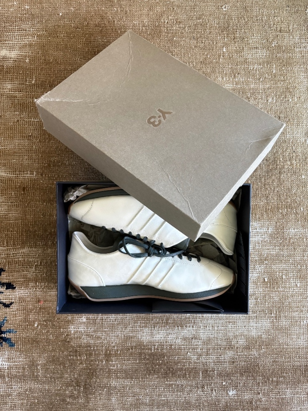 👟Adidas Y-3 Country Yohji Yamamoto Cream Night Cargo Sneakers US 11